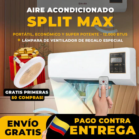 Aire Acondicionado Portátil SplitMax + 🎁 REGALO LÁMPARA DE VENTILADOR Tecnologia Tienda Núcleo 