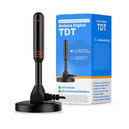 ANTENA DIGITAL TDT HDTV 4K +1200 CANALES - (Funciona en todos los TV) ✅😍 ANTENA DIGITAL TDT HDTV 4K +1200 CANALES Tienda Núcleo Antena TDT HDTV Cable 5 metros Full HD 