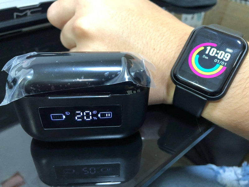 COMBO AUDIFONOS M90 + SMARTWATCH Y68 Tecnologia Tienda Núcleo 