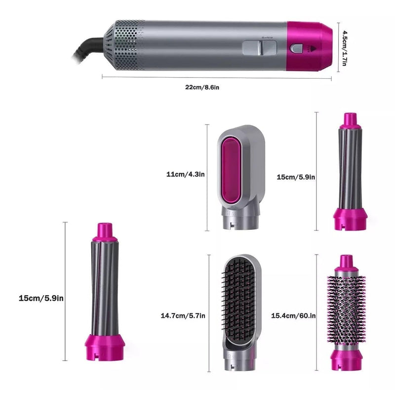 Secador De Pelo Alisador 5 En 1 - Hot Air Hair™ Belleza Tienda Núcleo 