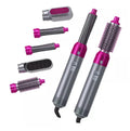 Secador De Pelo Alisador 5 En 1 - Hot Air Hair™ Belleza Tienda Núcleo Gris y Rosa 